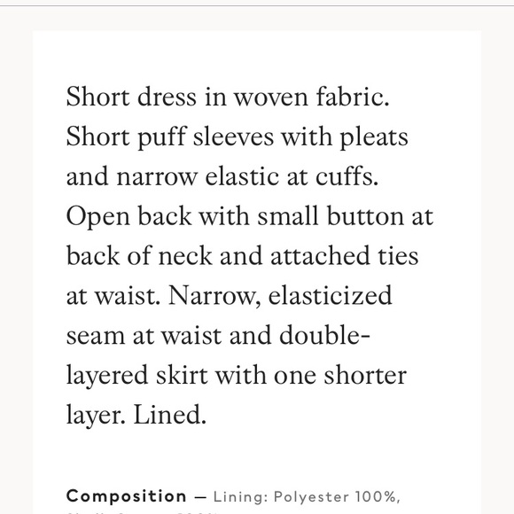 HM BRODERIE ANGLAIS OPEN BACK DRESS PUFF SLEEVE - Picture 6 of 8